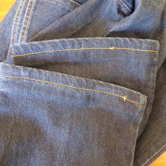 Moschino 26 Blue Vintage Mid-Rise Donna Jeans *Hemmed *Altered Straight Boot Cut - Picture 16 of 16